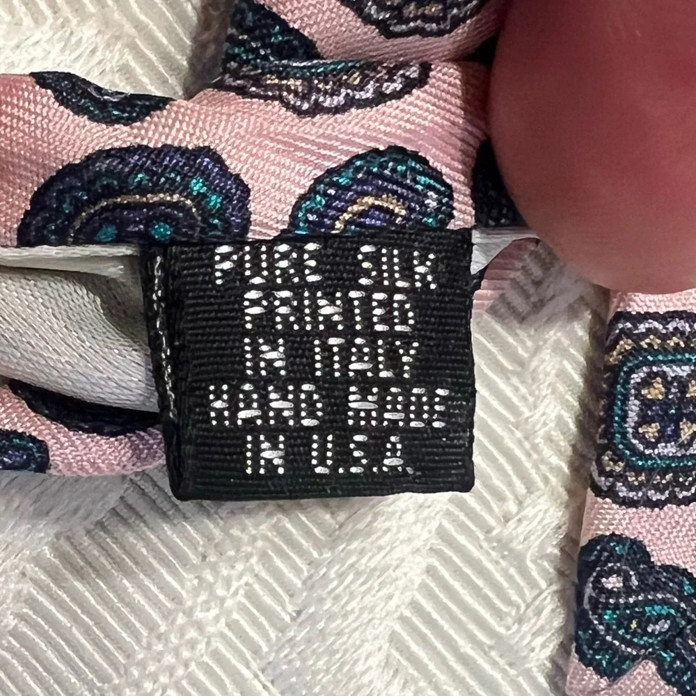 Nordstrom Pink and Dark Blue Geometric Tie